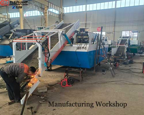 aquatic weed harvester production workshop