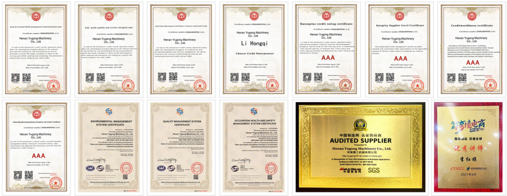 Elephant Machinery Awards & Certificates