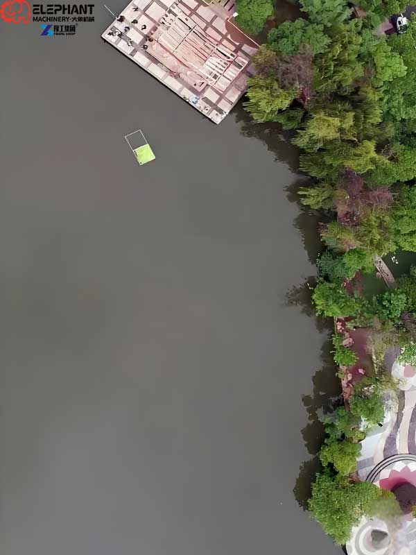 environmental dredging robot restoring urban lake depth