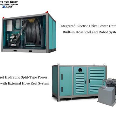 comparison of split type diesel hydraulic and integrated electric dredging robot power units comparison of split type diesel hydraulic and integrated electric dredging robot power units