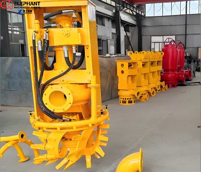 continuous dredging excavator pump