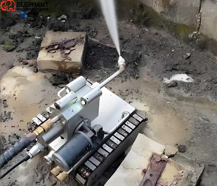 high pressure water jet sewer pipe cleaning robot system