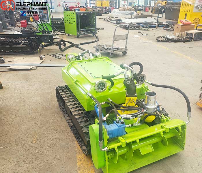 hydraulic crawler lake dredging robot structure system
