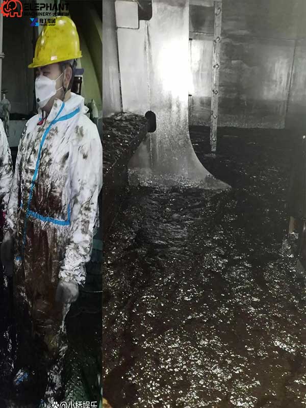 oil tanker cargo hold sludge and sediment cleaning