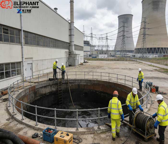 sludge removal robot for industrial tanks