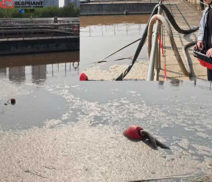 wastewater treatment plant cleaning robot sludge removal system