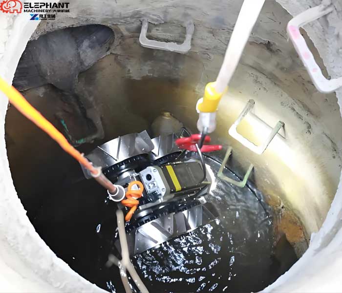 wastewater treatment plant sludge removal robot for municipal use