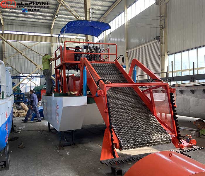 water hyacinth harvester machine
