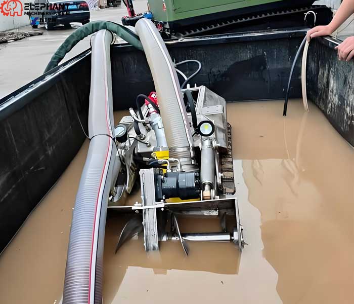 biogas sludge removal system with pumping unit