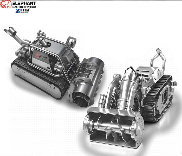 crawler robot for biogas tank sludge cleaning