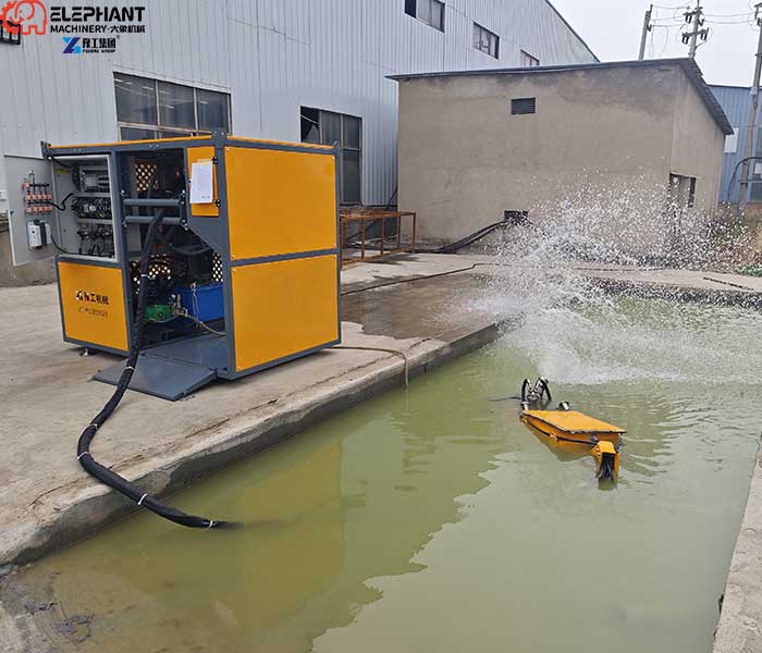 remote control dredging robot for safe sludge removal