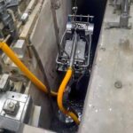 reservoir desilting robot removing sediment in a hydropower reservoir