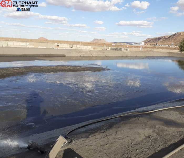 HDPE lined tailings pond for safe mining waste storage and environmental protection