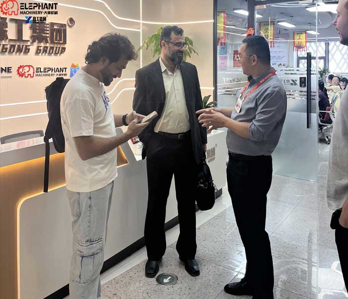 product manager discussing customized dredging solution with Saudi customer