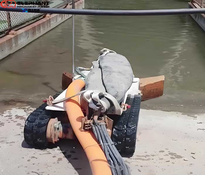 stormwater culvert cleaning robot operation