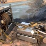 Mining Sludge Removal Robot Project in Vietnam | Tailings Pond Cleaning Solution with HDPE Liner Protection Considerations Remote-controlled tailings pond sludge removal robot cleaning accumulated mining sediment