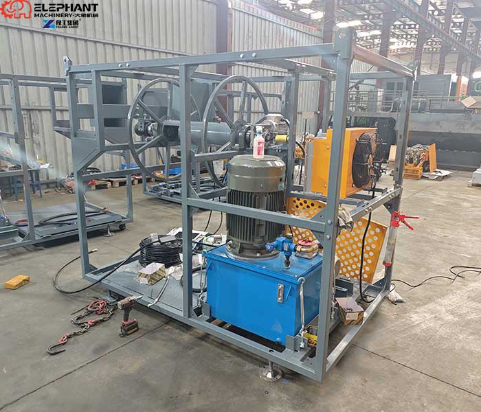 Sludge suction system of dredging robot removing sediment from mining tailings pond