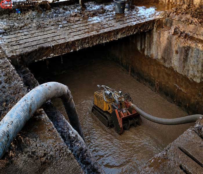 underground manure storage tank cleaning robot