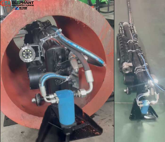 Compact dredging robot designed for confined space sludge cleaning