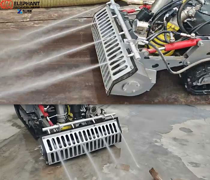 high-pressure water jet for sludge conditioning