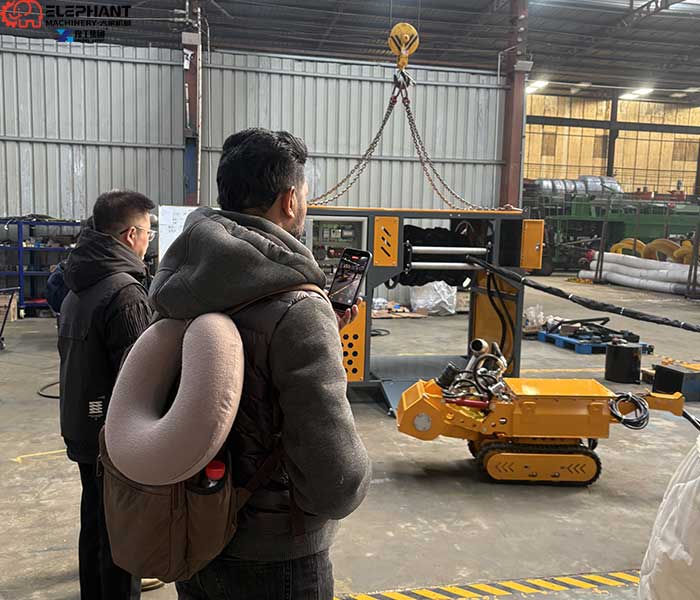 Industrial sludge cleaning robot working in a sedimentation basin