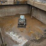 oxidation pond dredging robot working