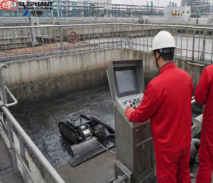 Robotic dredging system used for wastewater sludge removal project in Indonesia