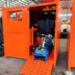 Robotic pipe cleaning system used for municipal sewer maintenance in Mexico