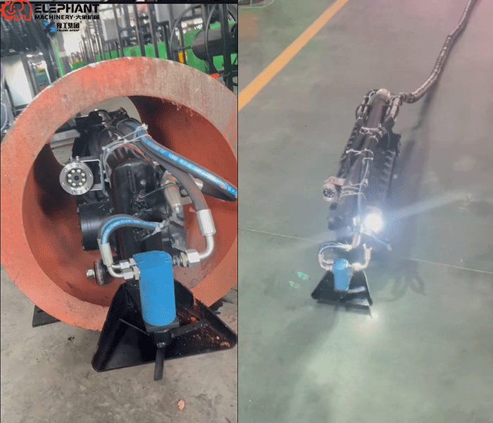 40 cm compact dredging robot for confined space sludge removal applications