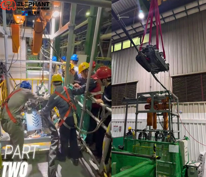 Remote sludge removal operation inside an underground wet well