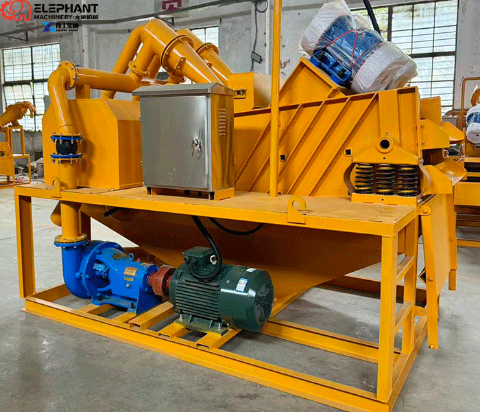Mud sand separator machine for dredging slurry treatment